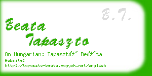 beata tapaszto business card